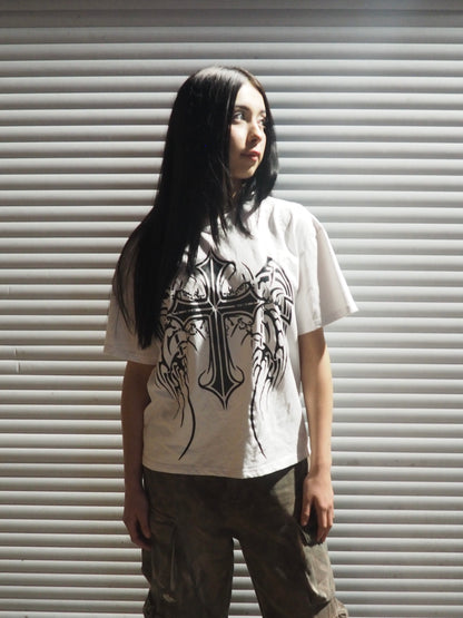 Cross Veil Tee (White)